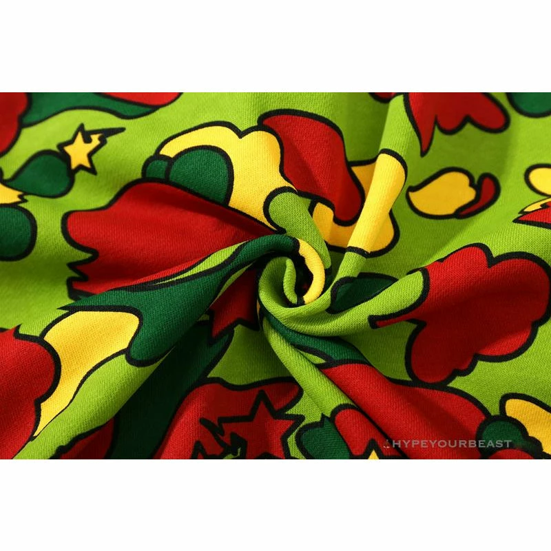 BAPE Shark Head STA Star Camouflage Hoodie ‘GREEN’