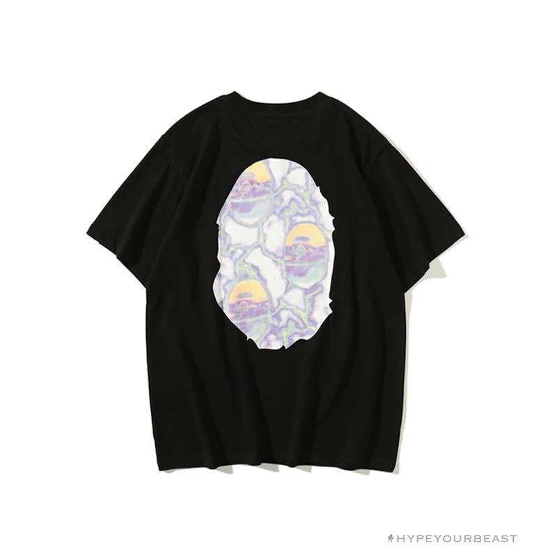Clothes BAPE Great Ape Head Symphony Lightning Tee Shirt ‘BLACK’