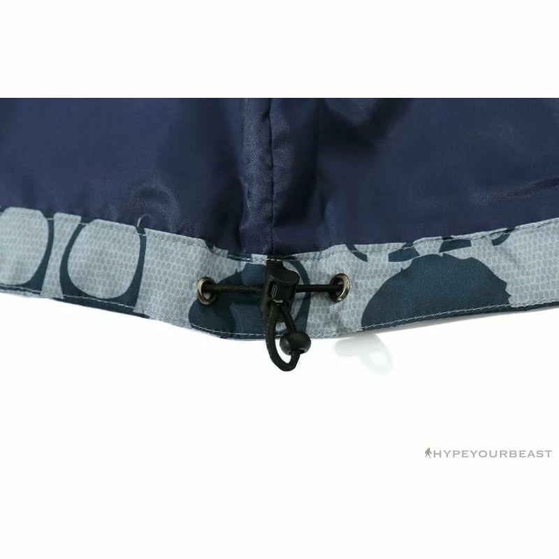 BAPE X COACH Co-Branded Grey-Blue Hoodie