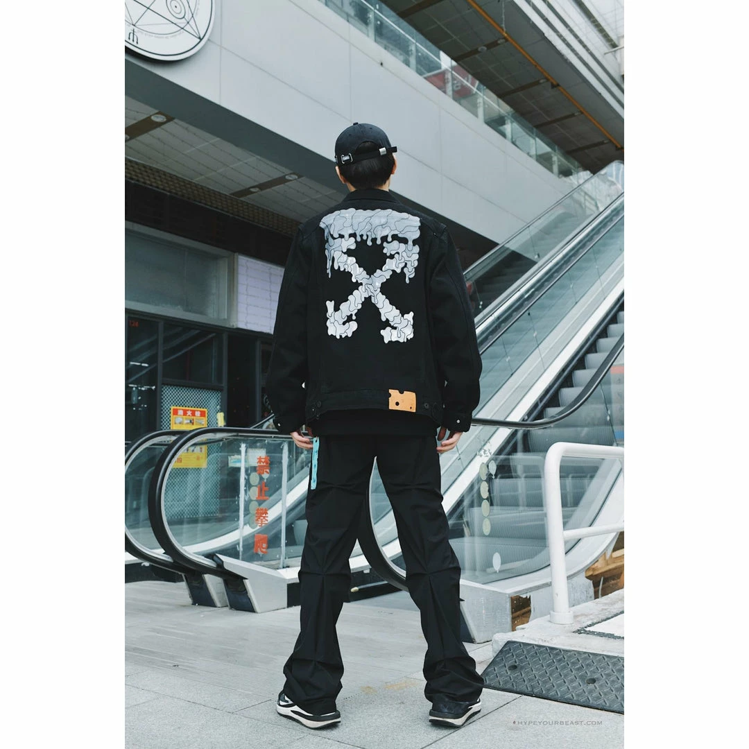 HypeYourBeast Off White Denim Black Jacket – Black Hoodies & Jackets