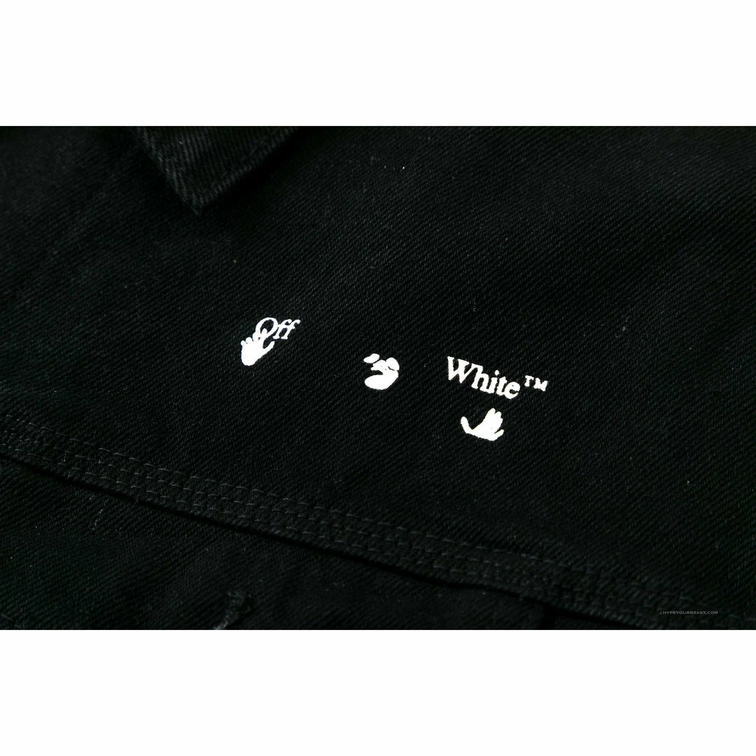 HypeYourBeast Off White Denim Black Jacket – Black Hoodies & Jackets