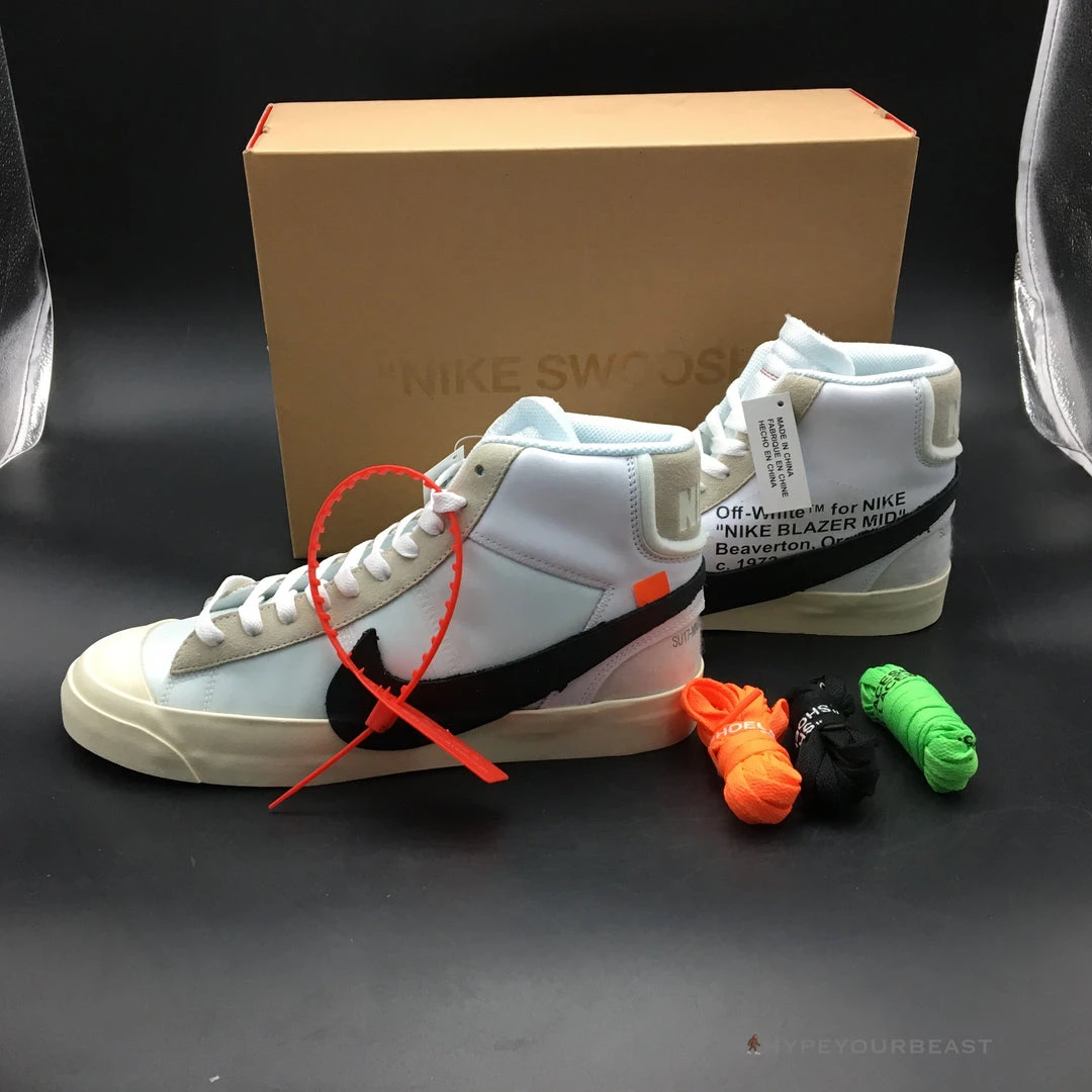 Off White X Nike Mid Blazer White