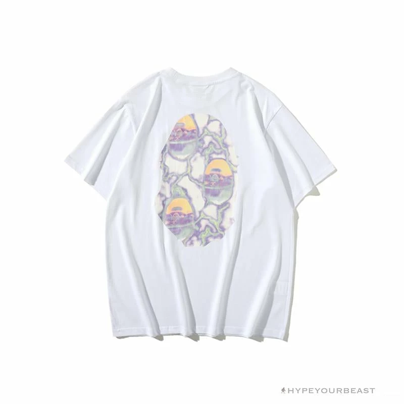 Clothes BAPE Great Ape Head Symphony Lightning Tee Shirt ‘WHITE’