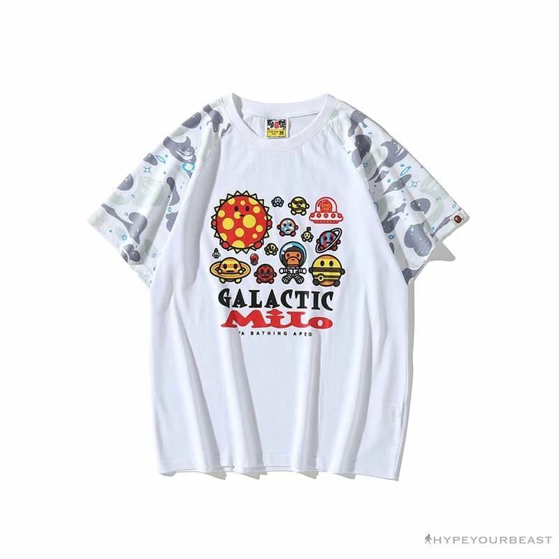 BAPE Baby Milo Galaxy Astronaut Luminous Tee Shirt ‘WHITE’ Clothes