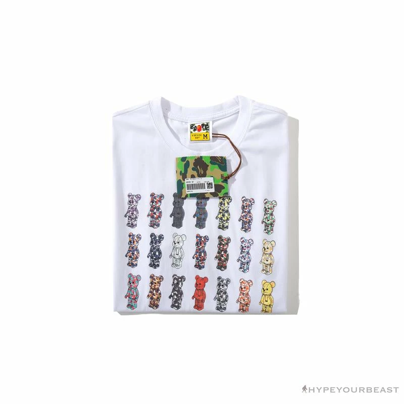 Clothes BAPE Violent Bear Collaboration 28th Anniversary Camouflage Tee Shirt ‘WHITE’