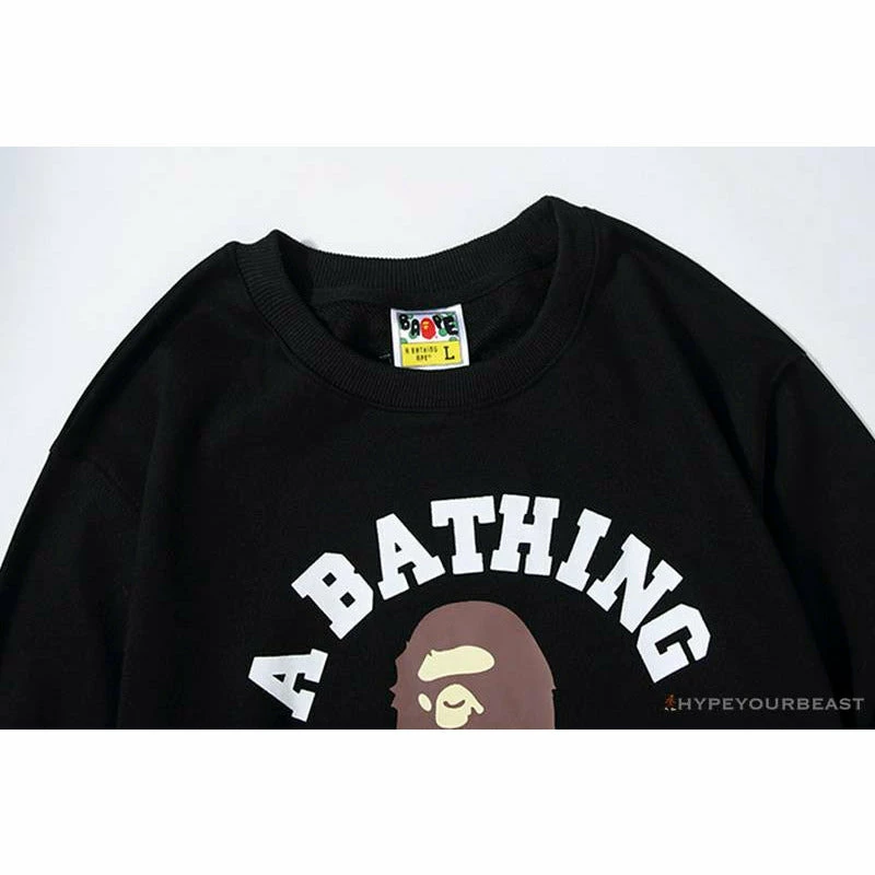 BAPE X Bathing Ape Head Long Sleeve Shirt ‘BLACK’