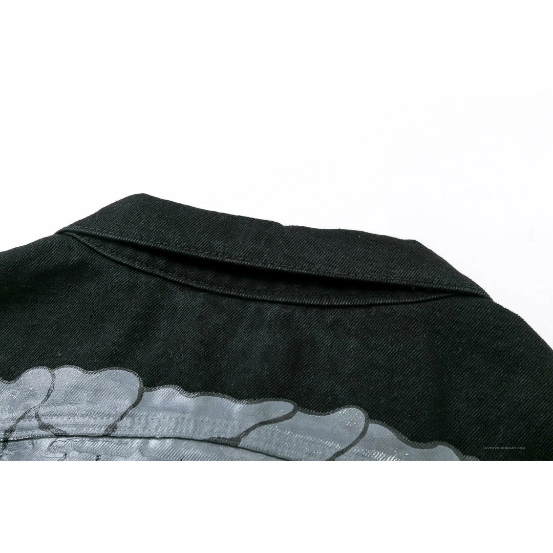 HypeYourBeast Off White Denim Black Jacket – Black Hoodies & Jackets