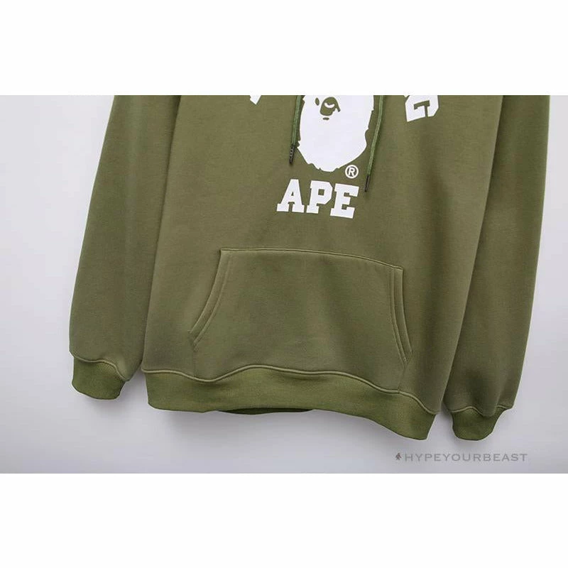 BAPE X Bathing Ape Head Hoodie ‘ARMY GREEN’