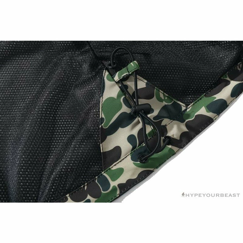 BAPE X FCRB Joint Double Zip Camouflage Hoodie ‘BLACK’ Clothes