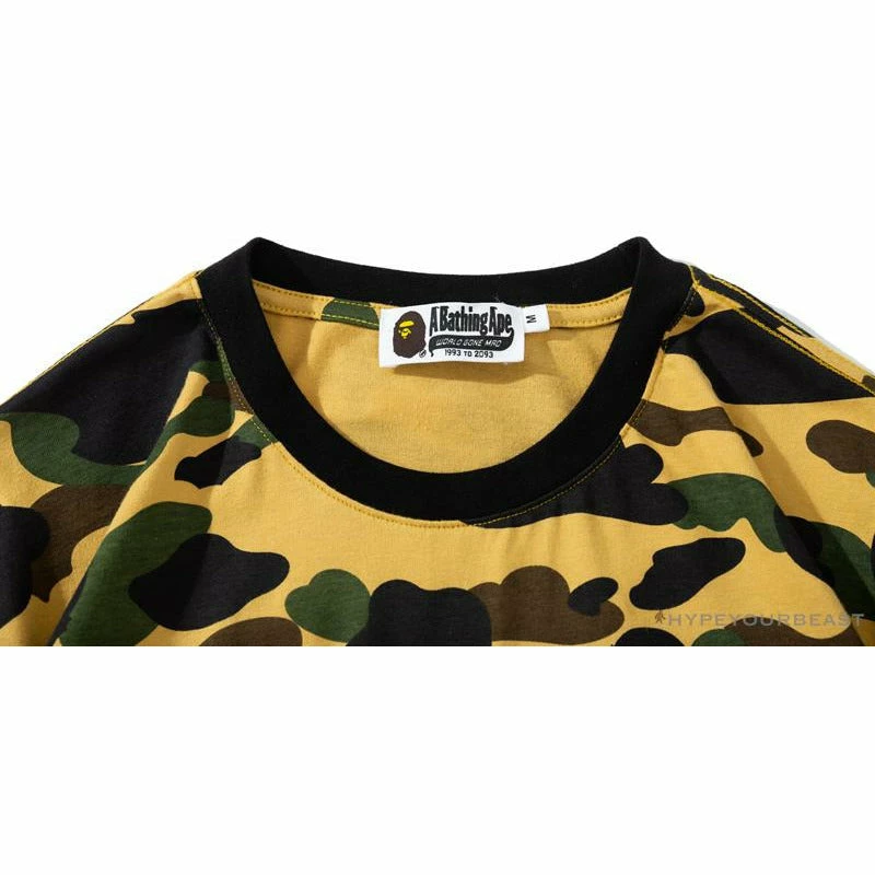 Clothes BAPE KIDS Color Ape Head Camouflage Tee Shirt ‘YELLOW’
