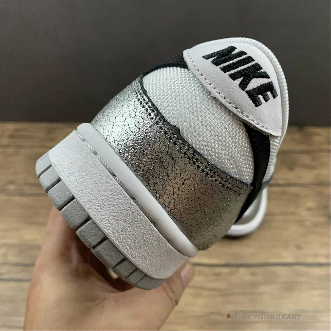 HypeYourBeast Nike Dunk Low Cracked Leather Silver