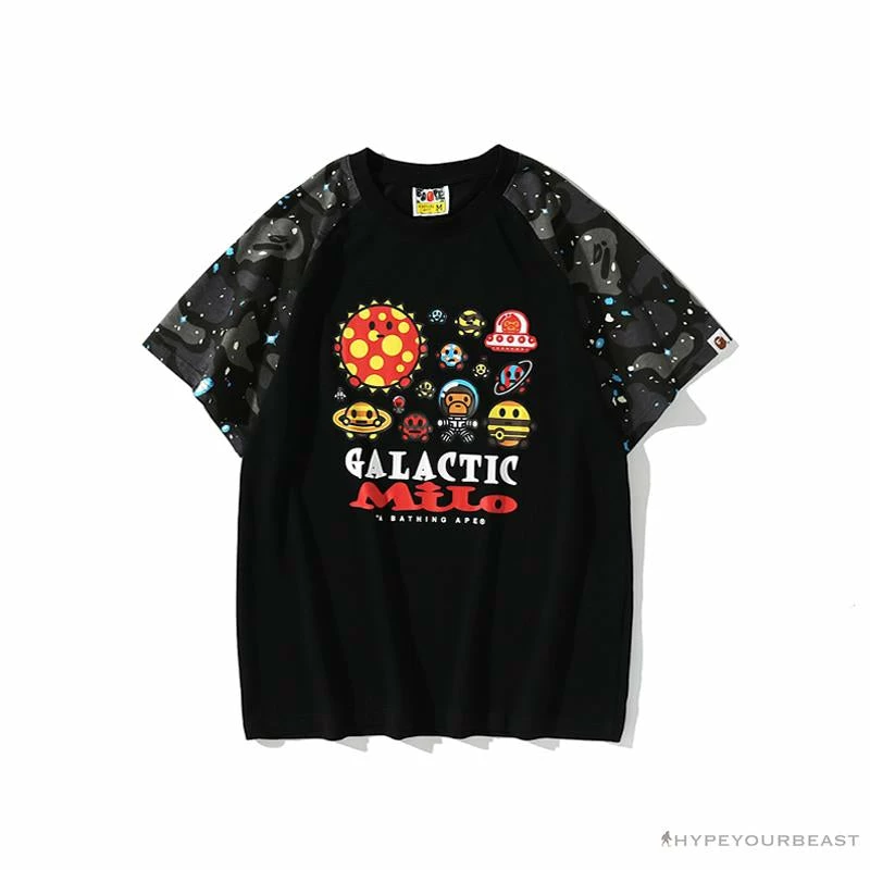 Clothes BAPE Baby Milo Galaxy Astronaut Luminous Tee Shirt ‘BLACK’