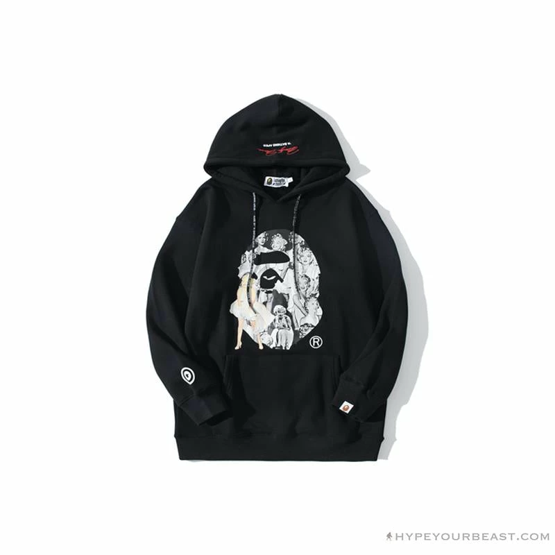 Clothes BAPE Marilyn Monroe Hoodie ‘BLACK’