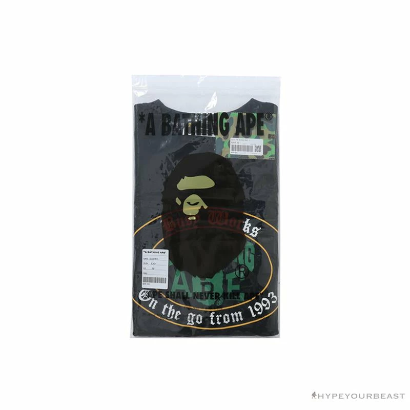 BAPE Ape Man Head Gothic Body Camouflage Tee Shirt