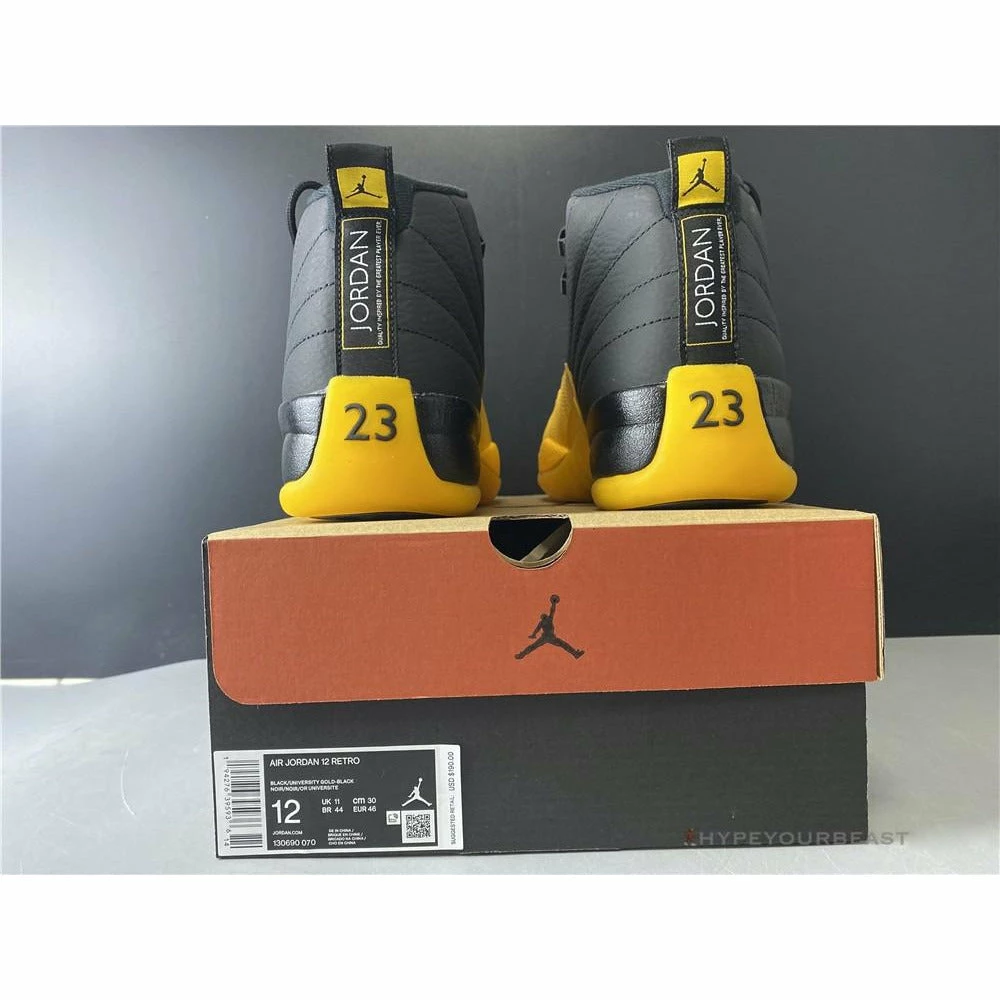 Air Jordan 12 Retro Black ‘University Gold’