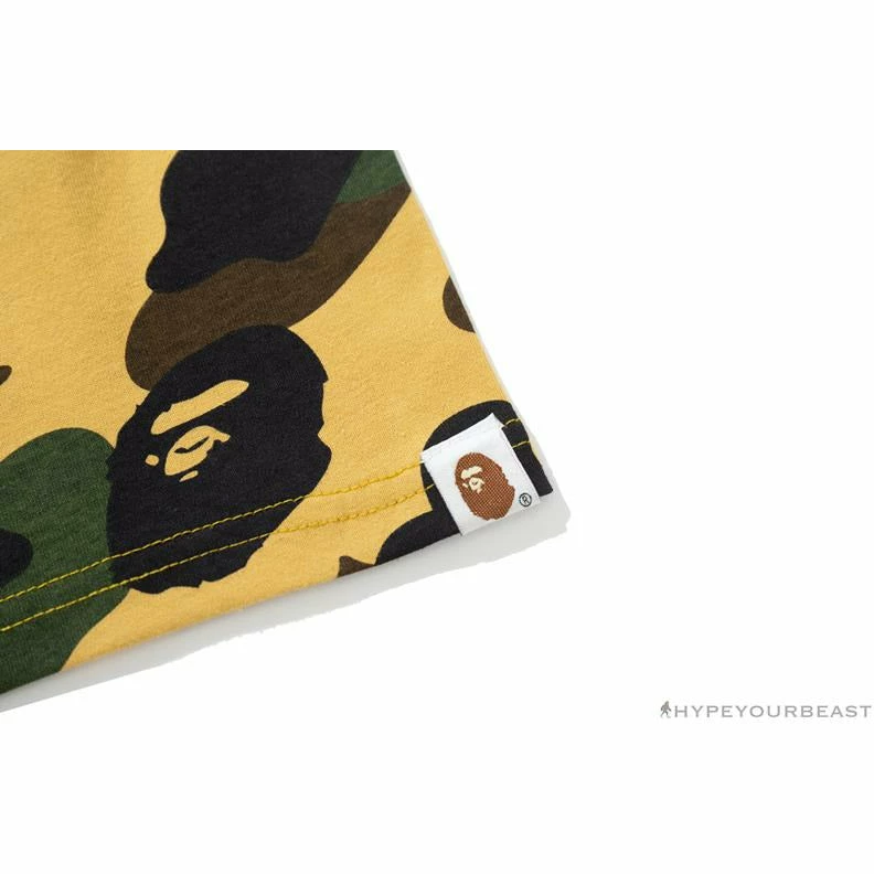 Clothes BAPE KIDS Color Ape Head Camouflage Tee Shirt ‘YELLOW’