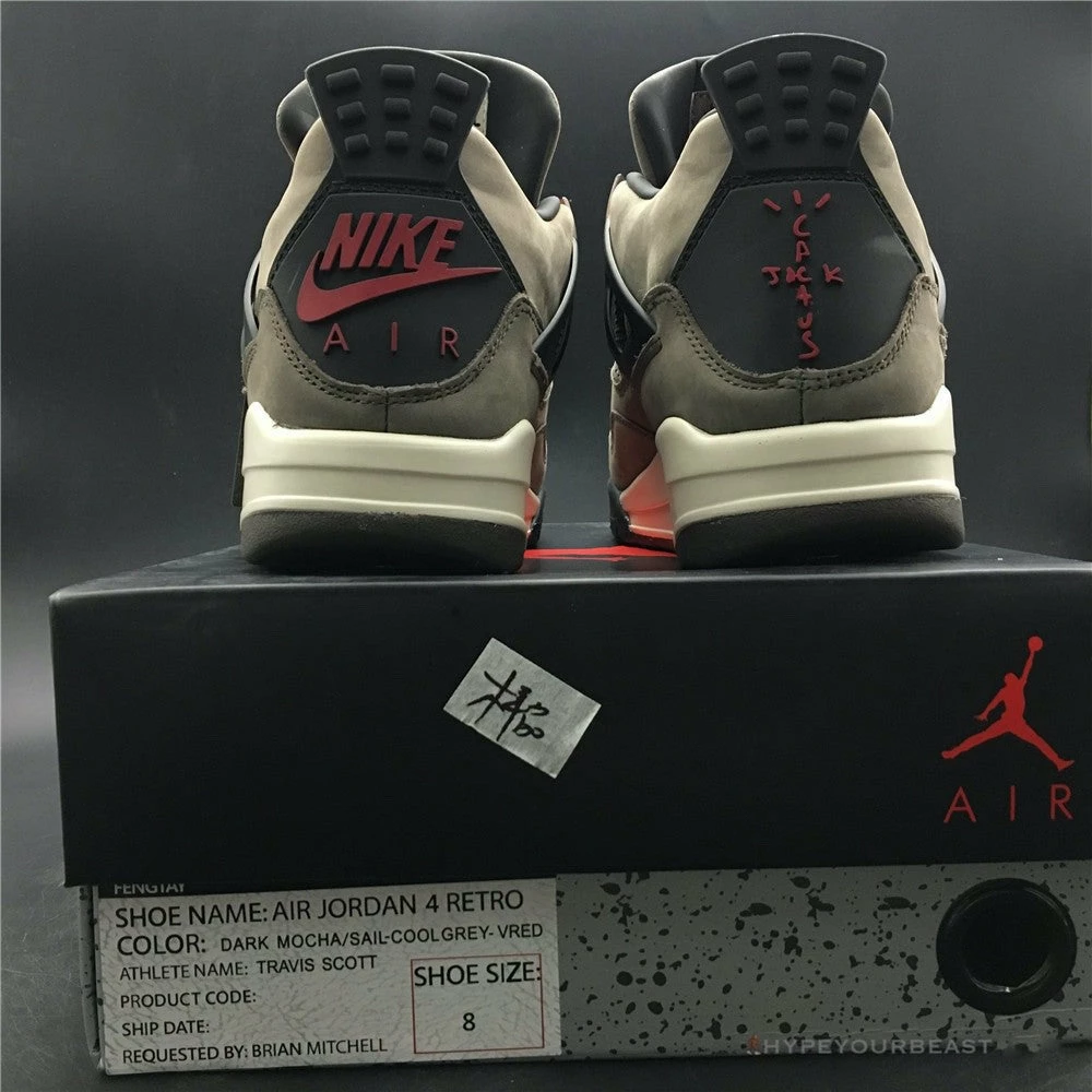 Travis Scott X Air Jordan 4 Dark Mocha