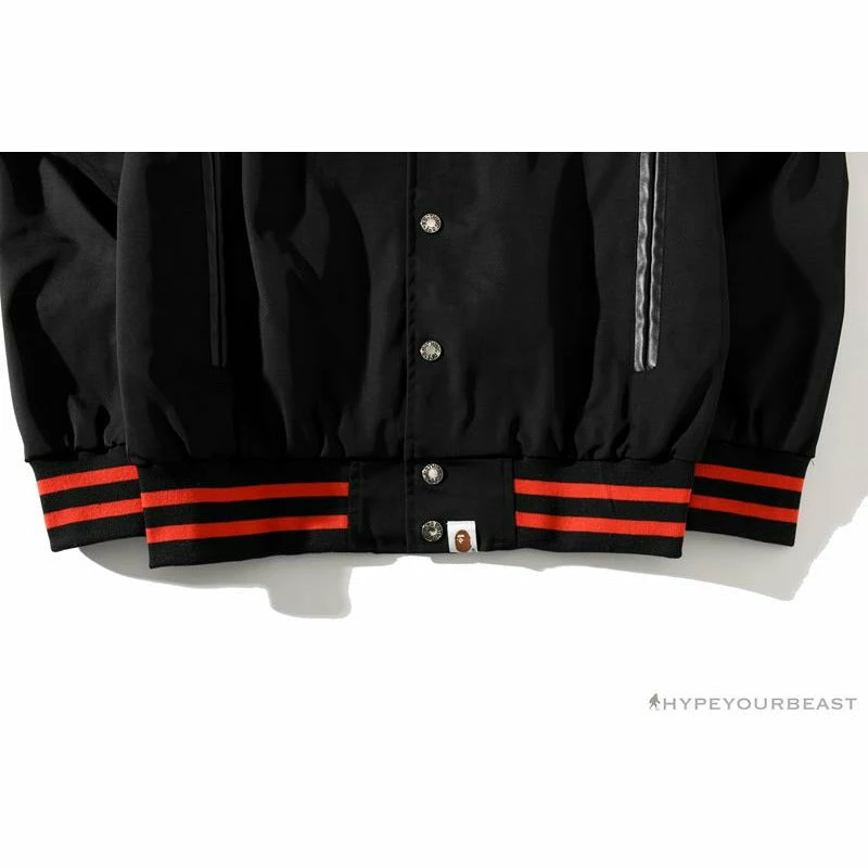 BAPE X XO Red Jacket Baseball Uniform Clothes