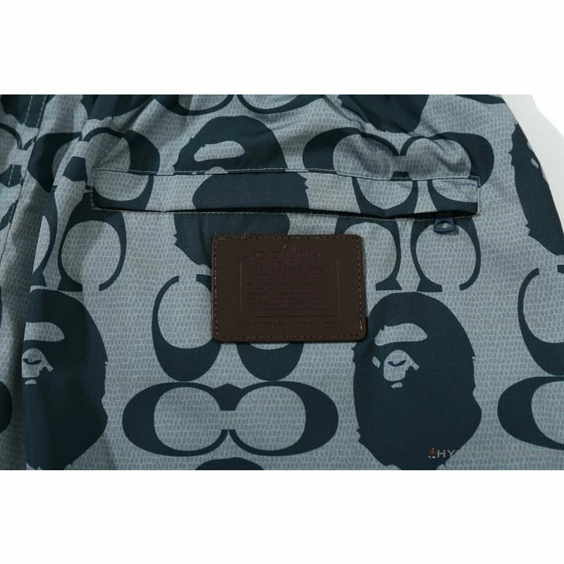 BAPE X COACH Co-Branded Grey-Blue Shorts Clothes