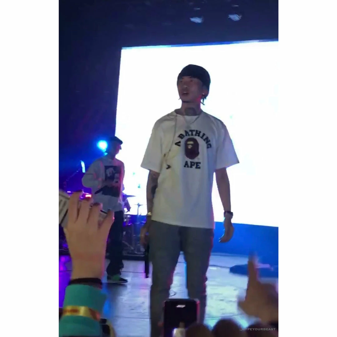 BAPE Classic Basic Ape Man Head English LOGO Tee Shirt ‘WHITE’