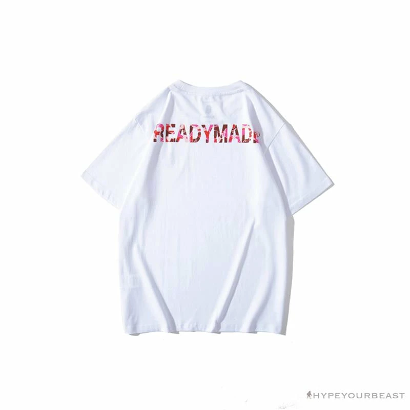 Clothes BAPE Readymade Small Bee Camouflage Letter Tee Shirt ‘PINK’