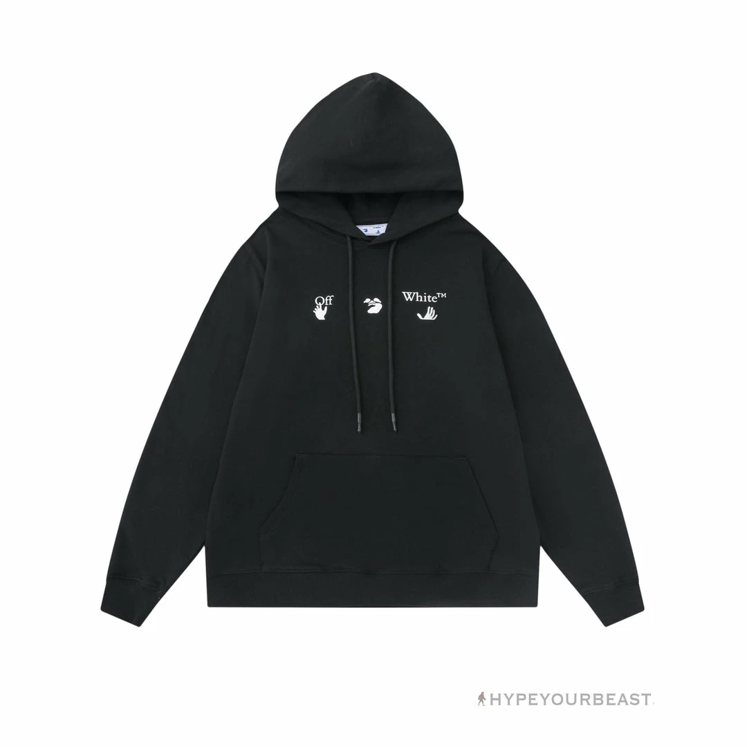 HypeYourBeast Off White Hoodie Red Orange – Black