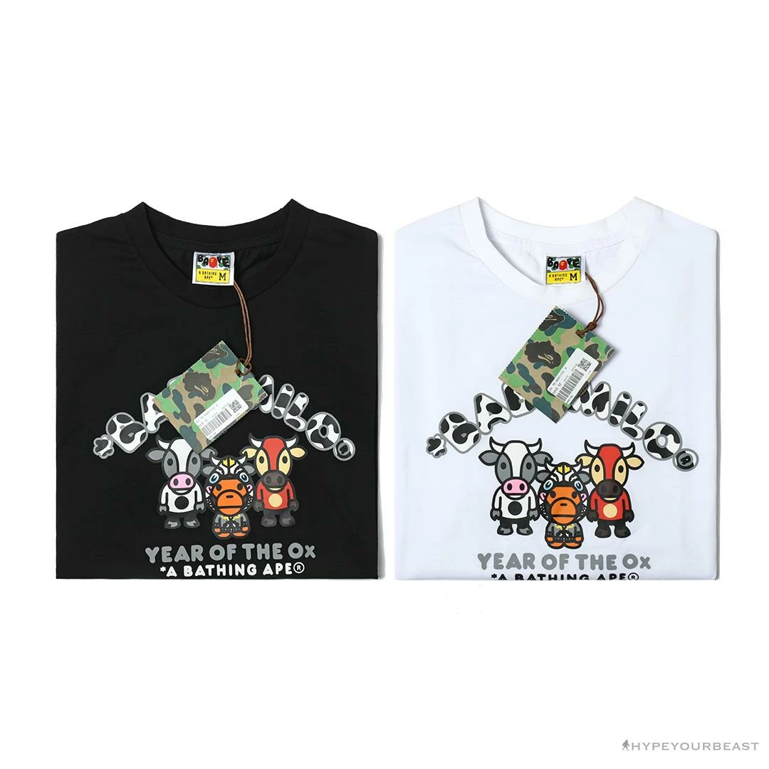 BAPE Baby Milo Year Of The Ox Tee Shirt ‘WHITE’ Clothes