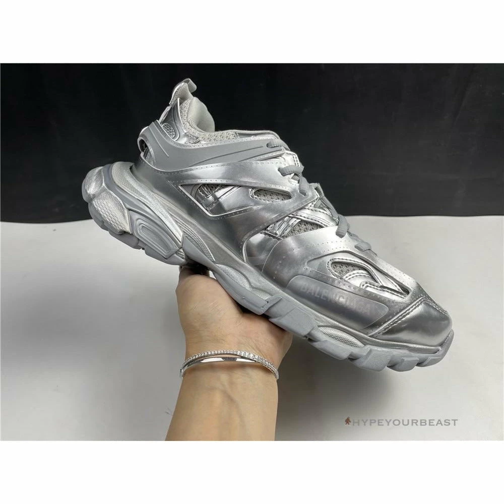 hypeyourbeast Ba*len*cia*ga track bcg track sneakers 3.0 grey metallic