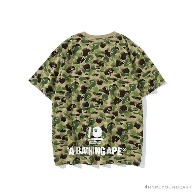 BAPE Chinese Style Ink 10th Anniversary Camouflage Tee Shirt ‘GREEN’