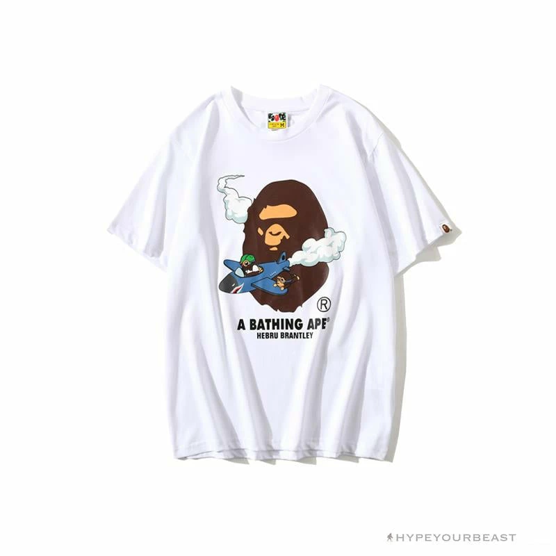 BAPE Co-Branded Fly Boy Tee Shirt ‘WHITE’ Clothes