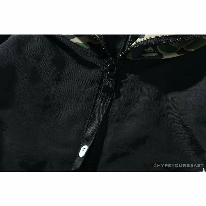 BAPE X FCRB Joint Double Zip Camouflage Hoodie ‘BLACK’ Clothes