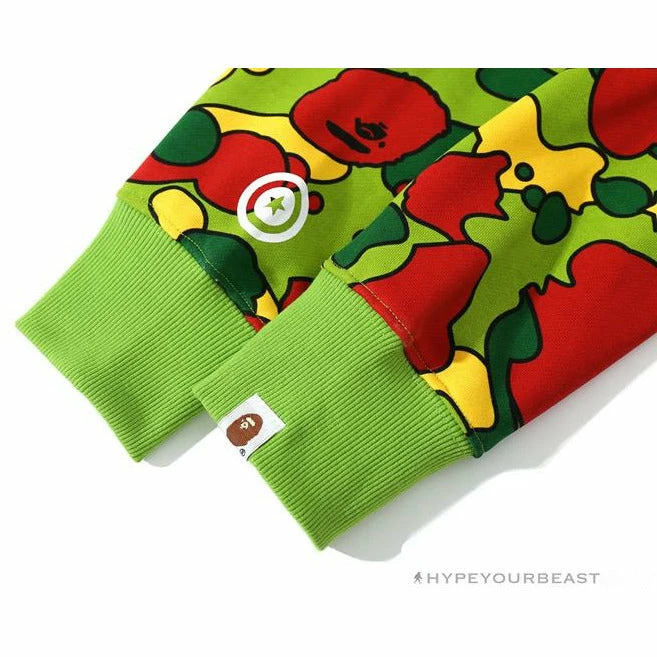 BAPE Shark Head STA Star Camouflage Hoodie ‘GREEN’