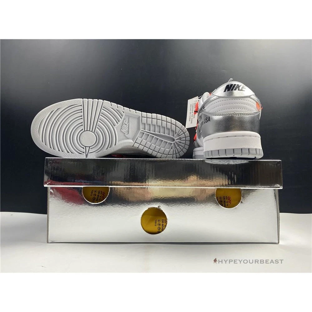 Nike Off-White X Dunk Low ‘Metallic Silver’