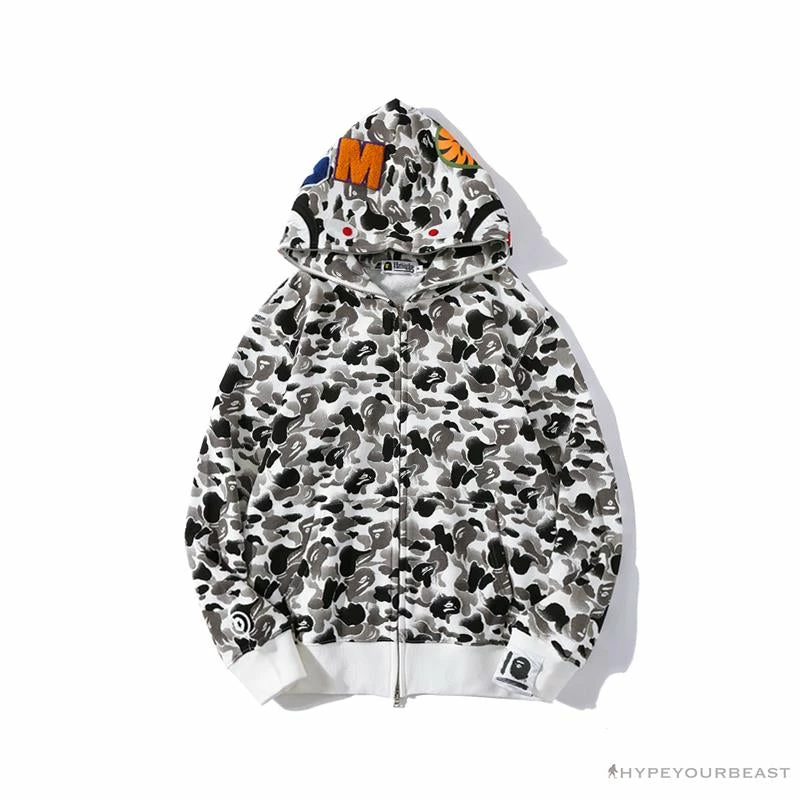 Clothes BAPE Chinese Style Ink Camouflage 10th Anniversary Limited Hoodie ‘WHITE’