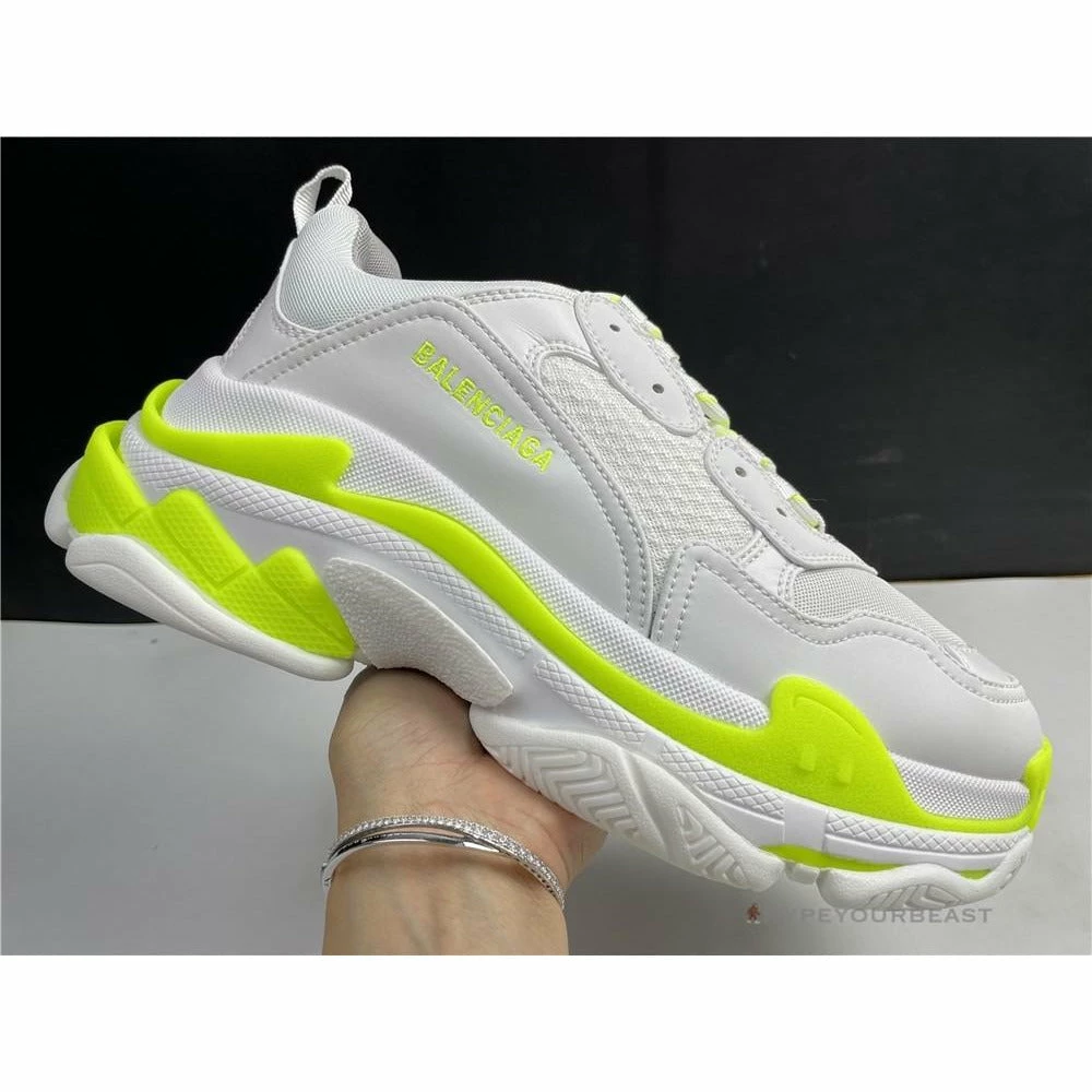 hypeyourbeast bcg triple s white neon yellow Ba*len*cia*ga triple s