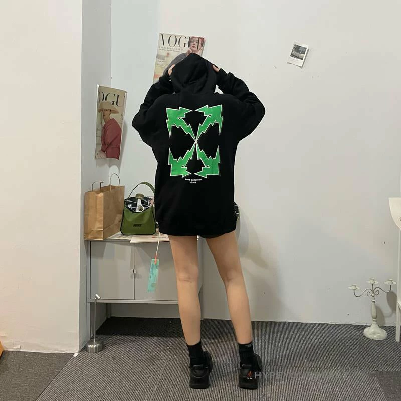 HypeYourBeast Hoodies & Jackets Off-White Green Hoodie – Black