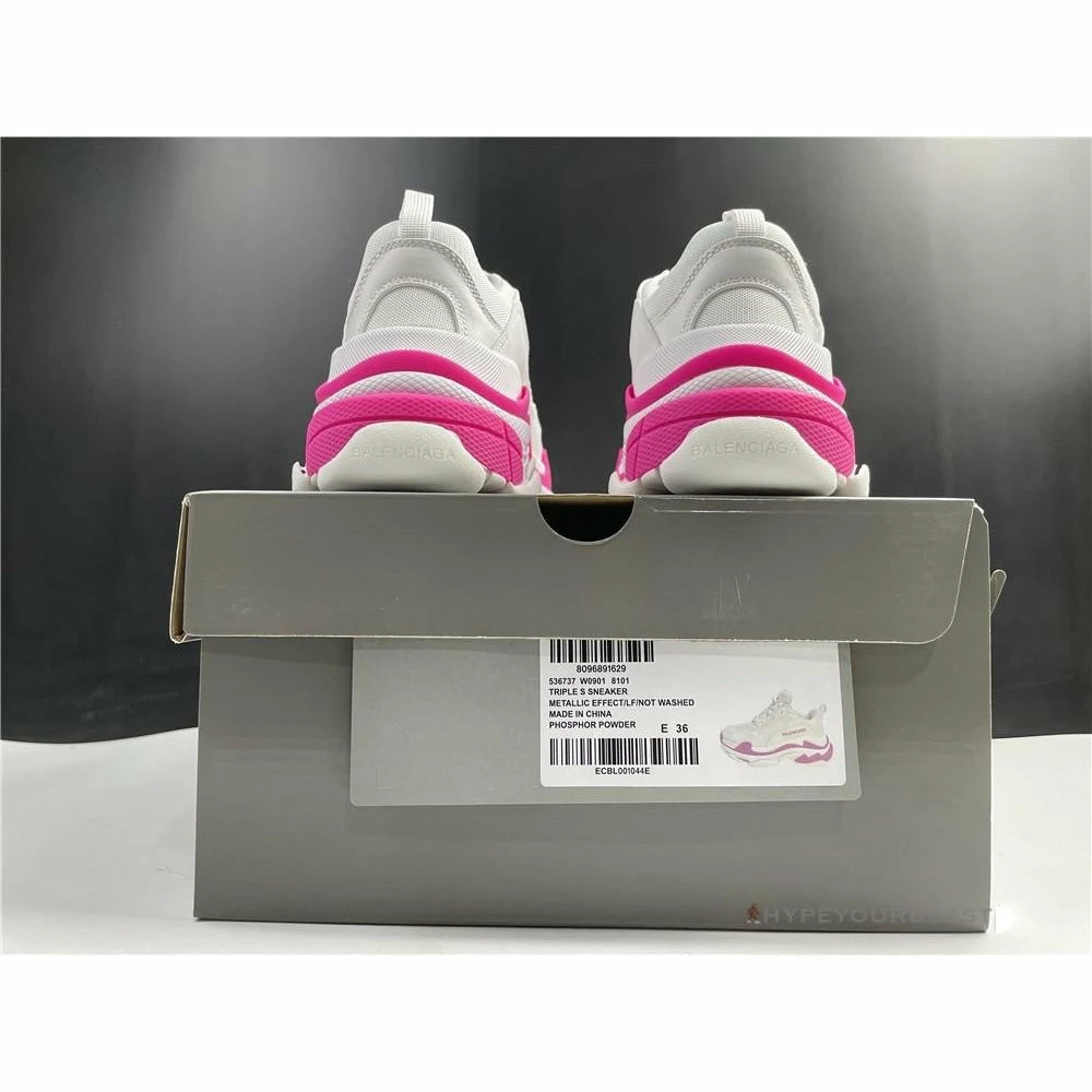 hypeyourbeast Ba*len*cia*ga triple s bcg triple s white pink