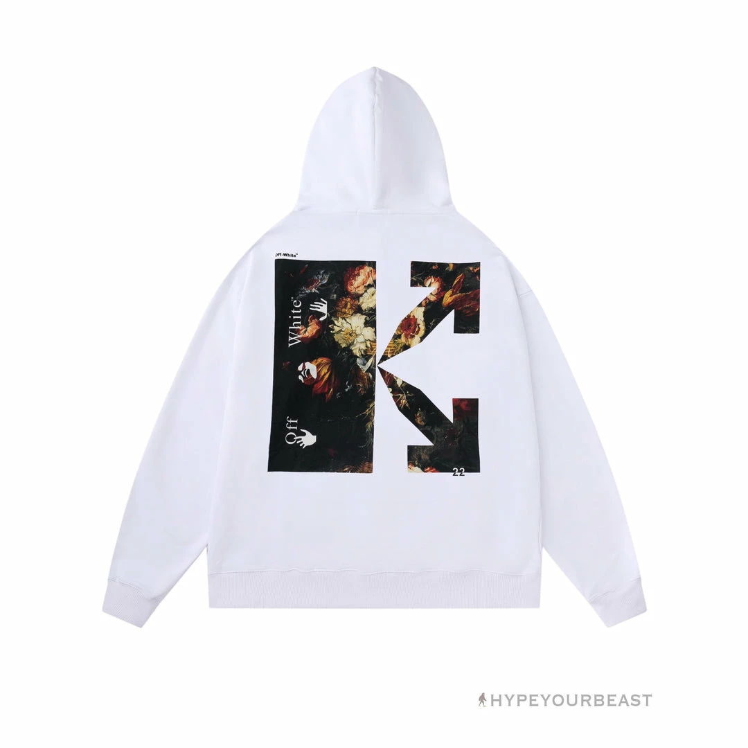 HypeYourBeast Off White Hoodie Jabba Flower – White Hoodies & Jackets