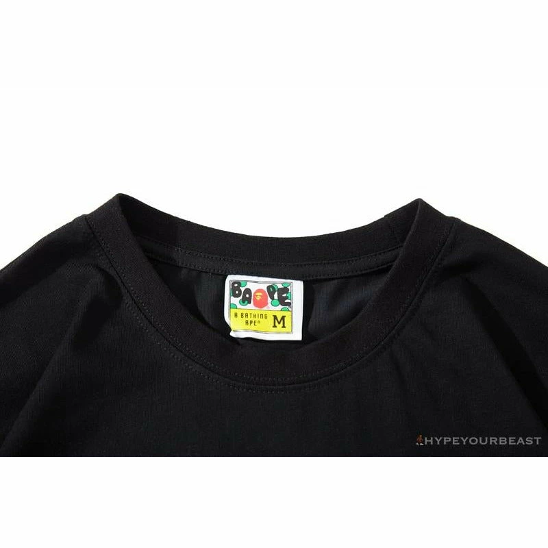 BAPE Baby Milo Blue Shark Hat Little Monkey Tee Shirt ‘BLACK’ Clothes