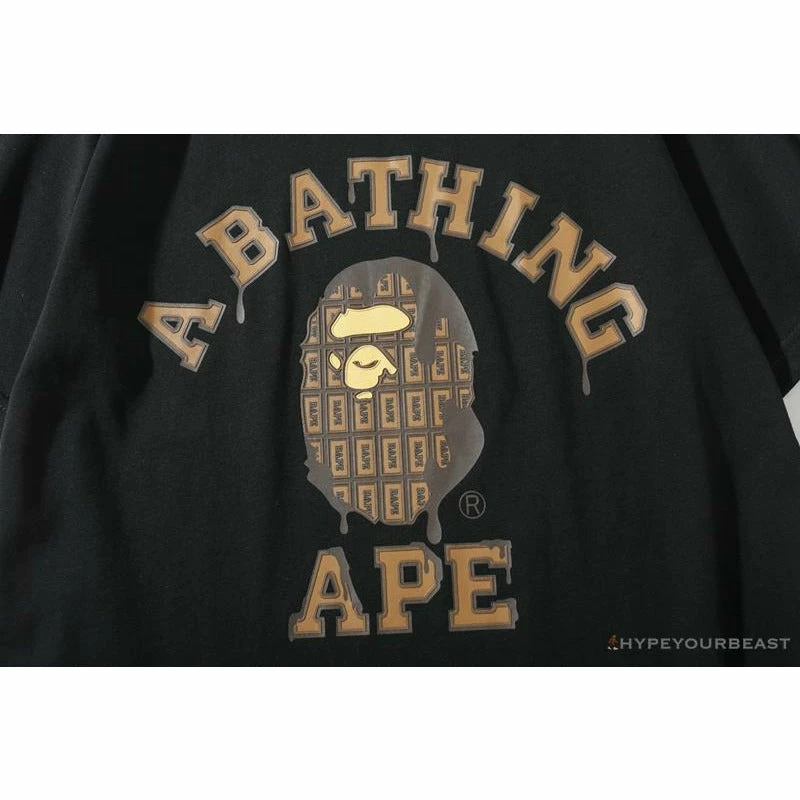 BAPE Valentine’s Day Chocolate Ape Head Tee Shirt ‘BLACK’