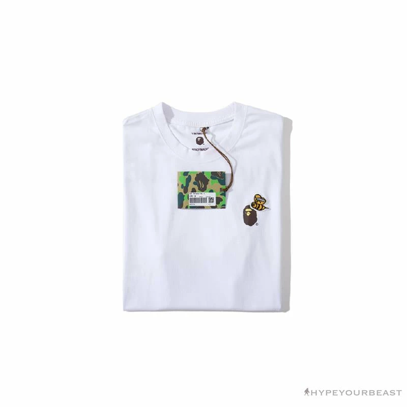 BAPE Readymade Small Bee Camouflage Letter Tee Shirt ‘GREEN’ Clothes