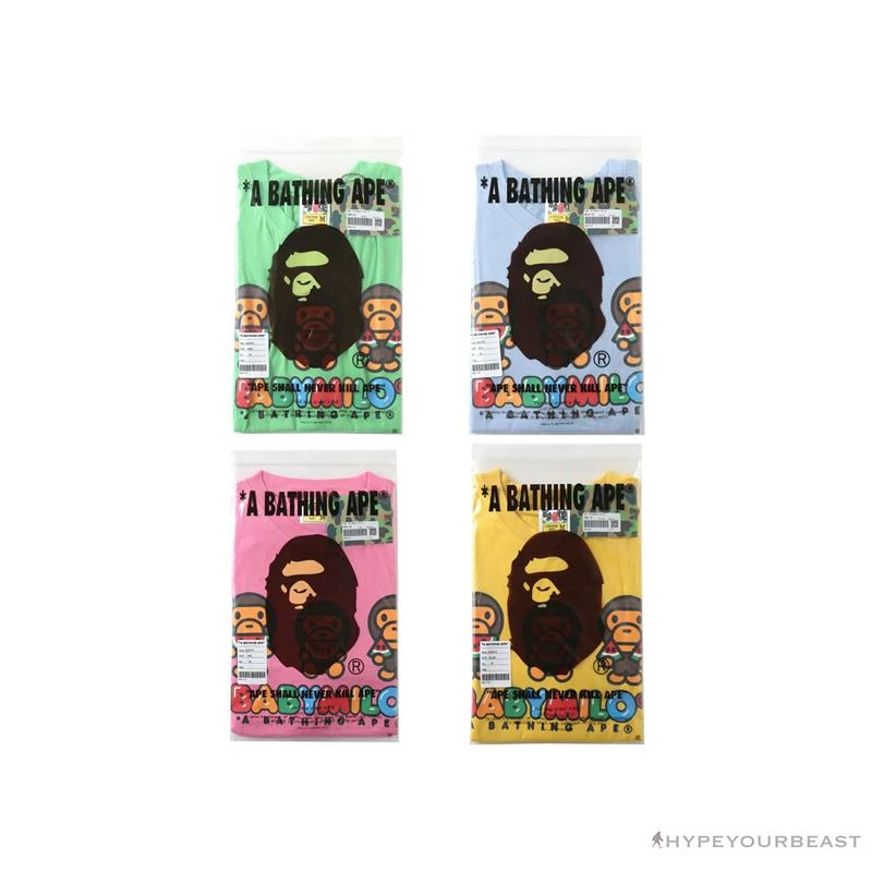 Clothes BAPE Baby Milo Watermelon Little Monkey Tee Shirt ‘BLUE’