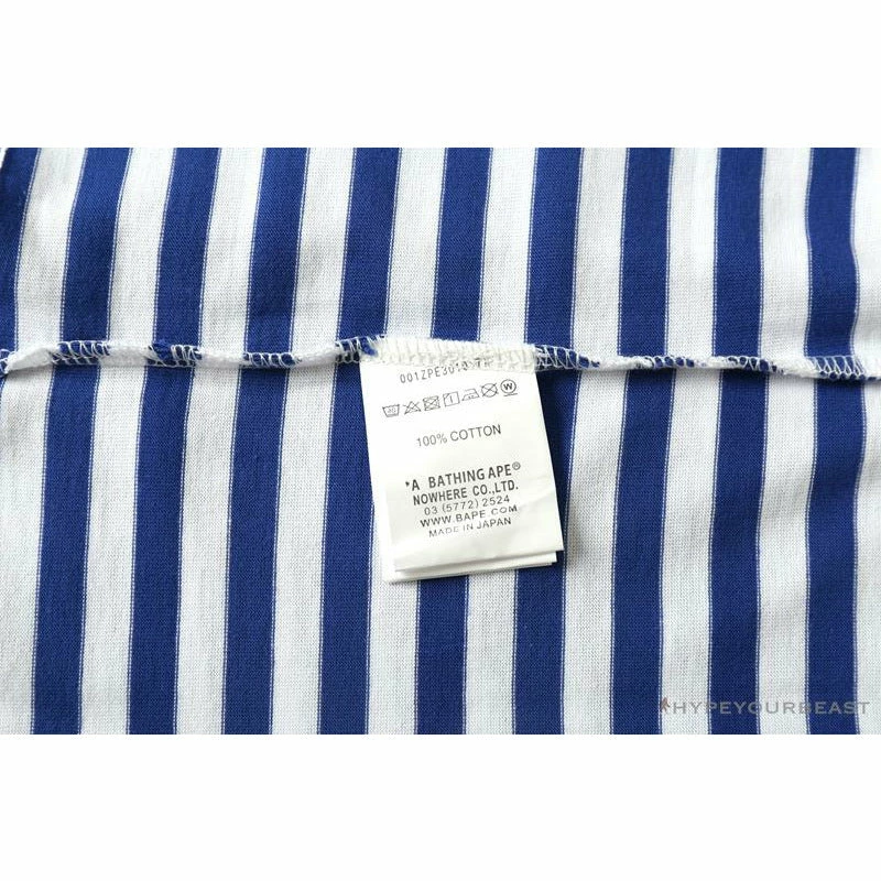Clothes BAPE Baby Milo Sesame Street Striped Tee Shirt ‘BLUE’