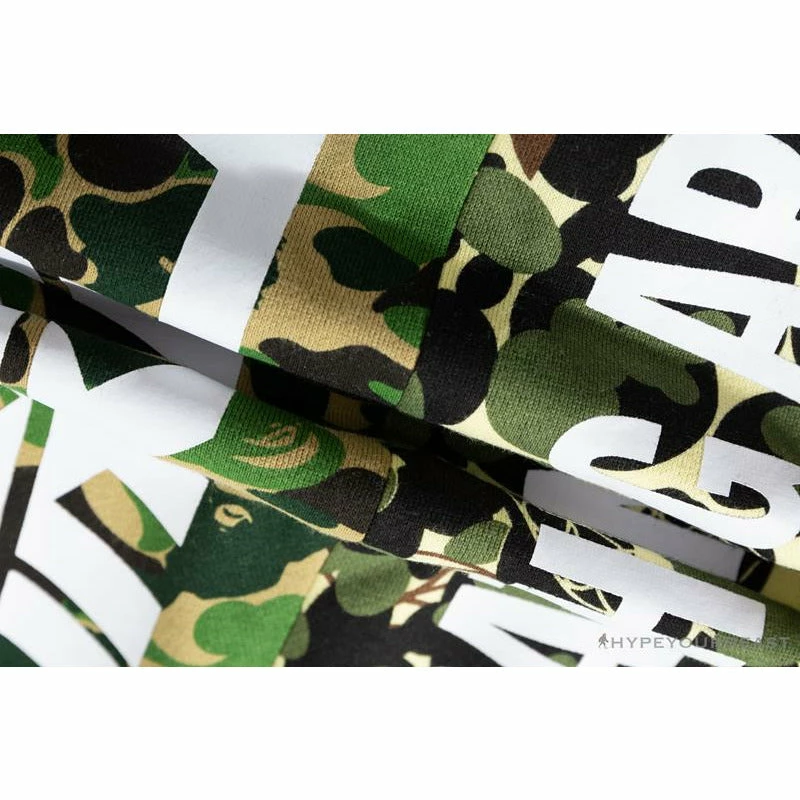 BAPE X UNKLE Camouflage Green Belt Ear Hoodie Clothes