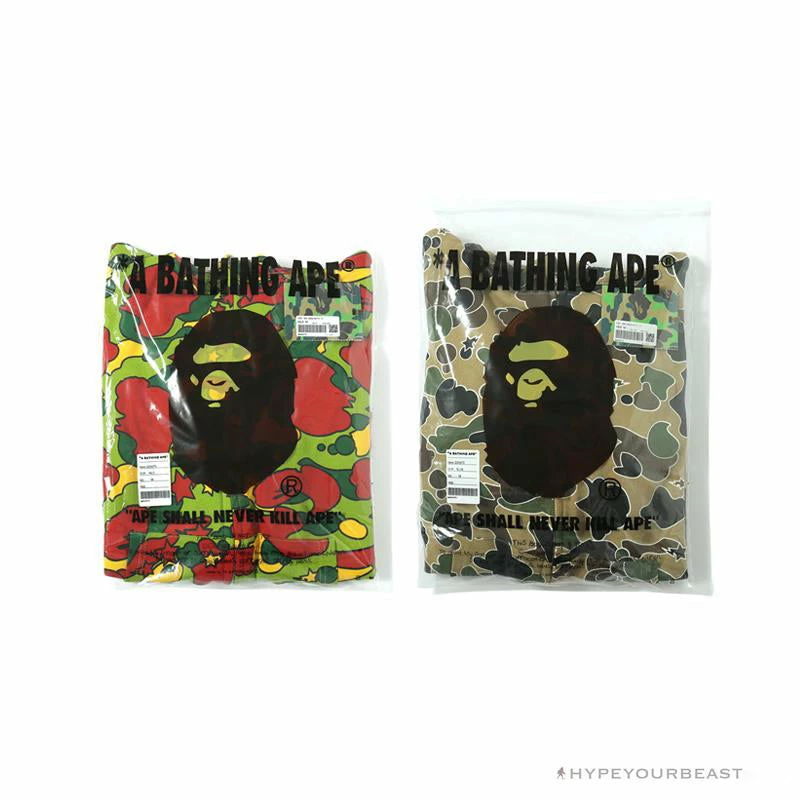 BAPE Shark Head STA Star Camouflage Hoodie ‘YELLOW’ Clothes