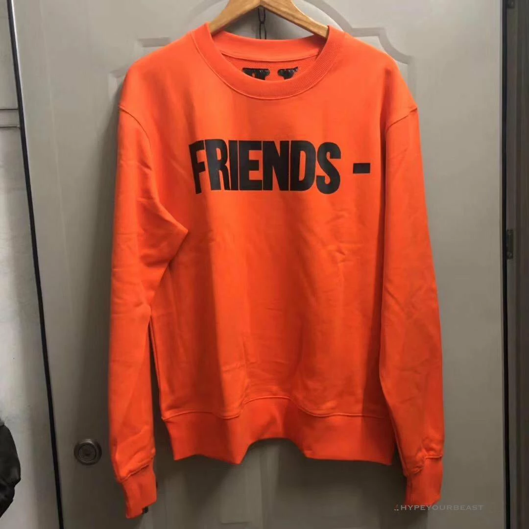 HypeYourBeast Shirts Vlone Black Shirt – Orange