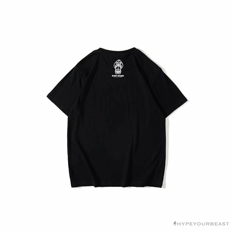 Clothes BAPE Baby Shark Red Shark Tee Shirt ‘BLACK’
