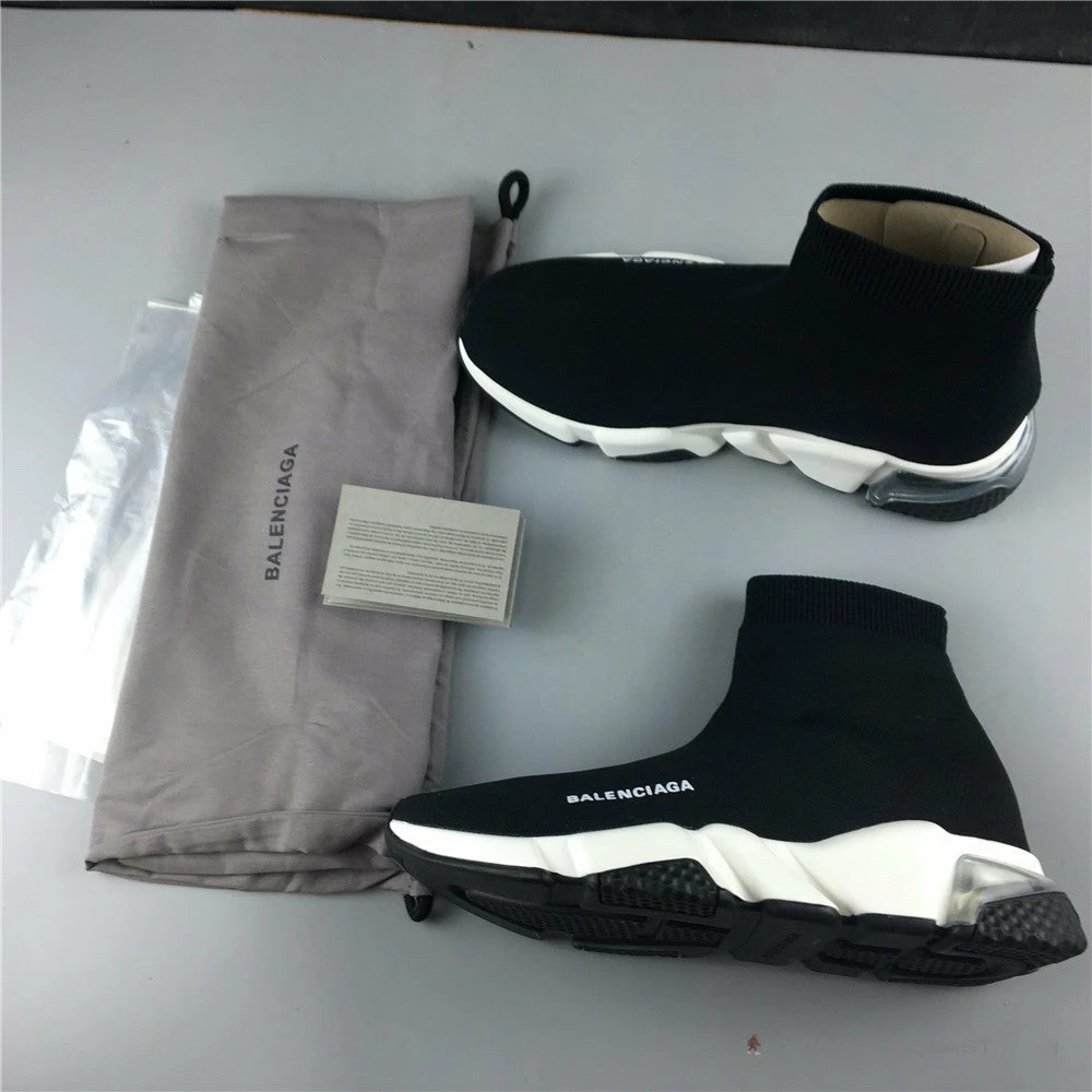 Ba*len*cia*ga bcg sock sneakers clear sole – black
