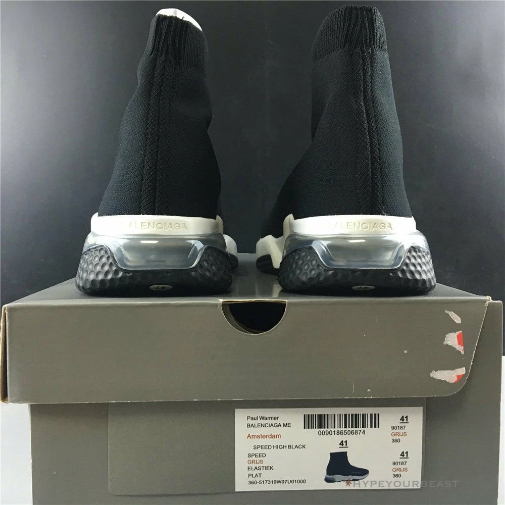 Ba*len*cia*ga bcg sock sneakers clear sole – black