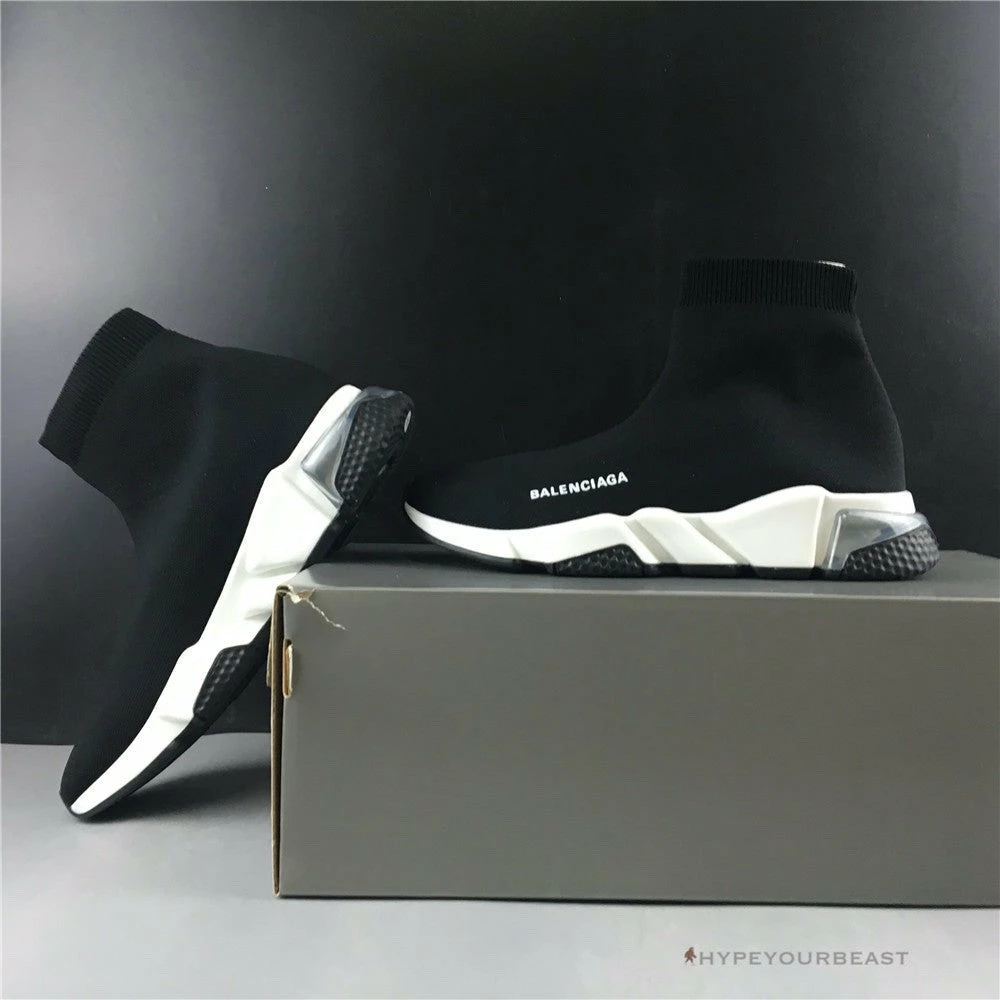Ba*len*cia*ga bcg sock sneakers clear sole – black
